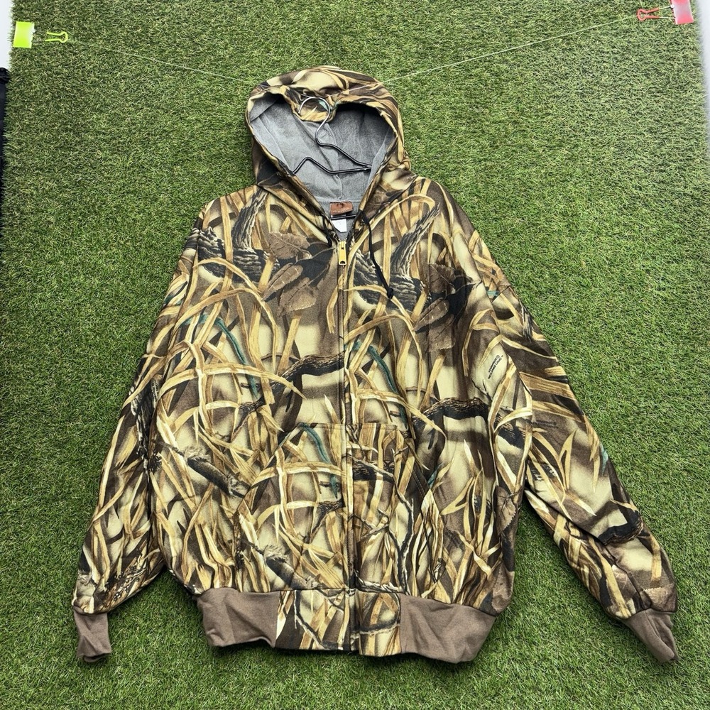 Outdoor Ace Outfitter Camo Hoodie Mens 3XL Advantage Timber USA Workwear Zip Up